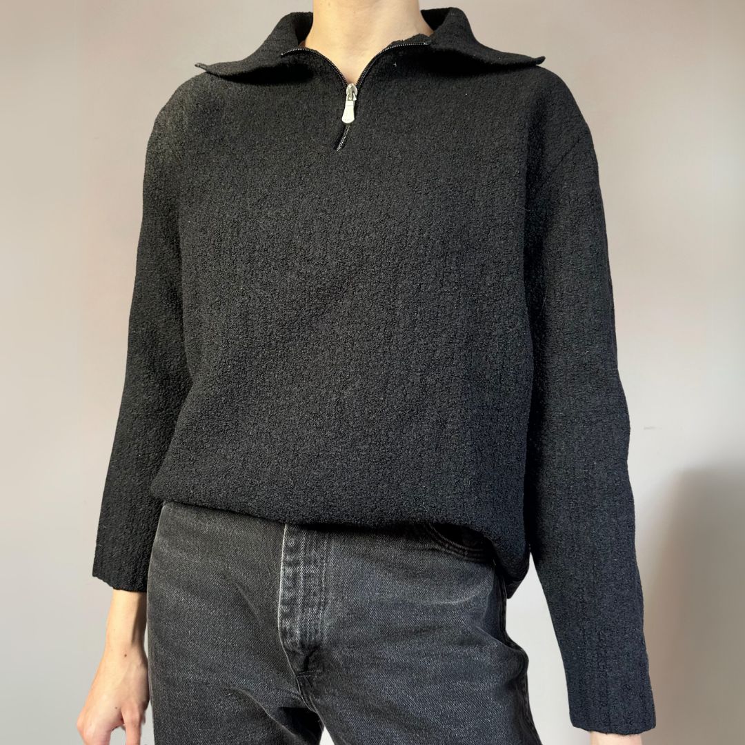 Calvin Klein Black Half Zip UK8