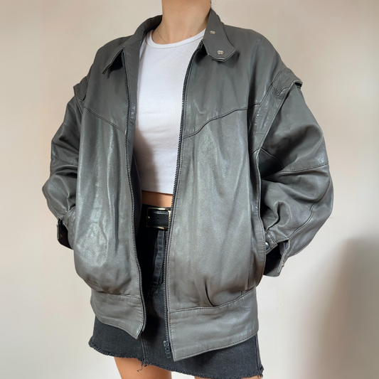 Grey Bomber Jacket