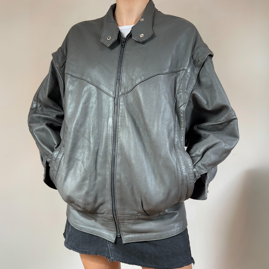 Grey Bomber Jacket