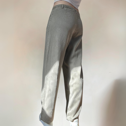 Y2K Low Rise Khaki Trousers UK 10