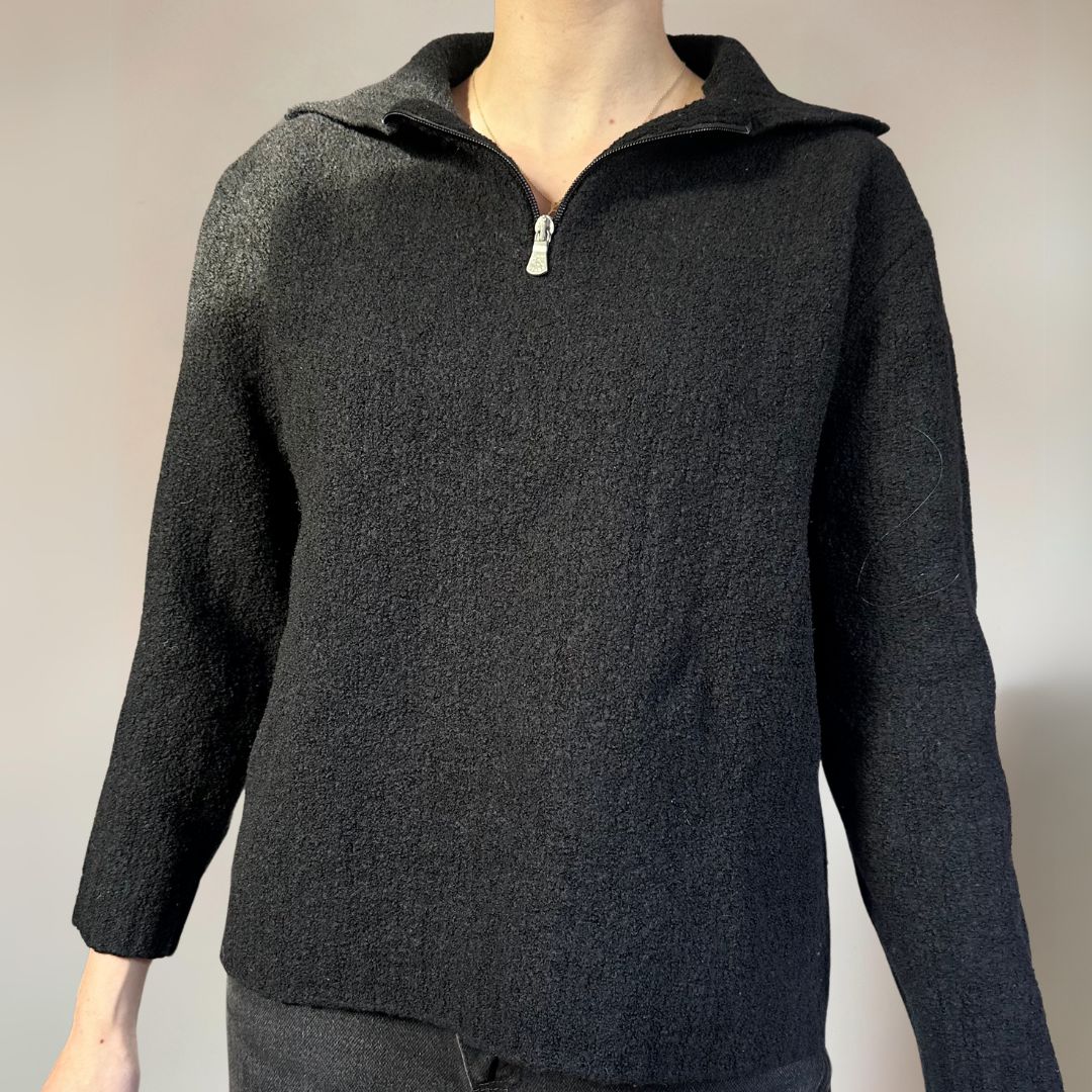 Calvin Klein Black Half Zip UK8