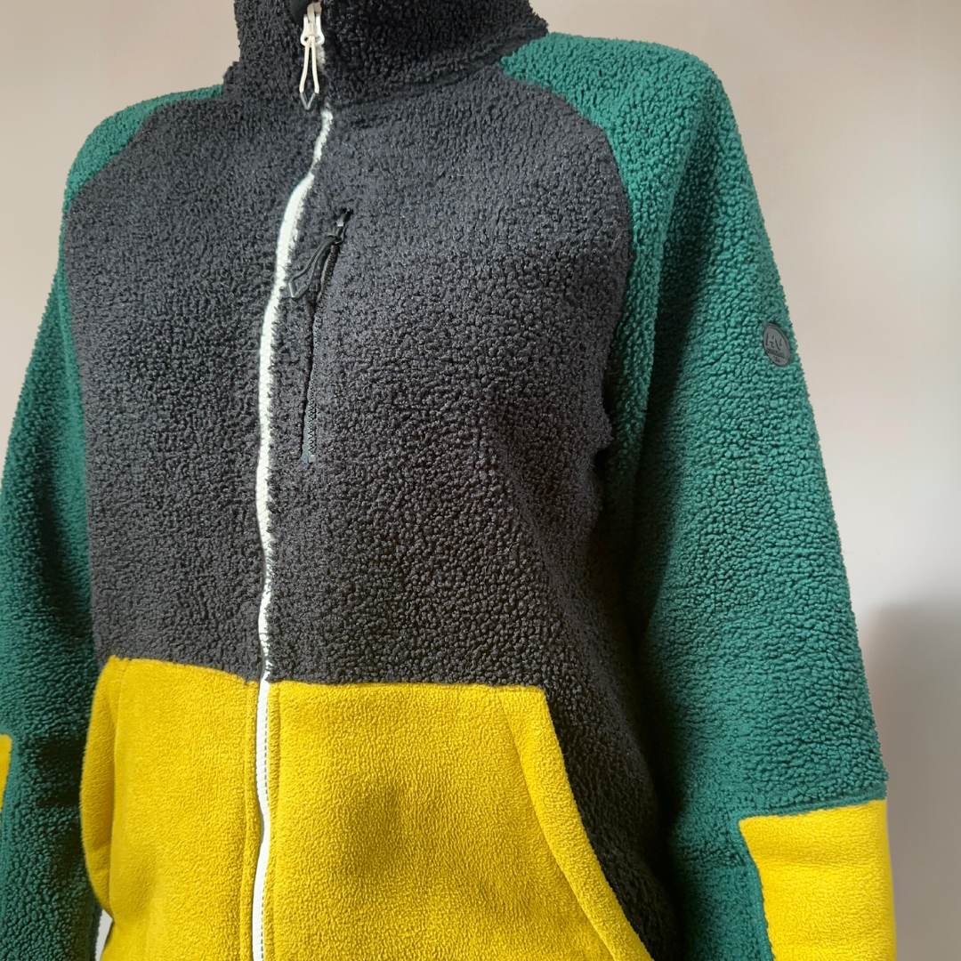 Black, Yellow & Green Funky Fleece Mens Size M