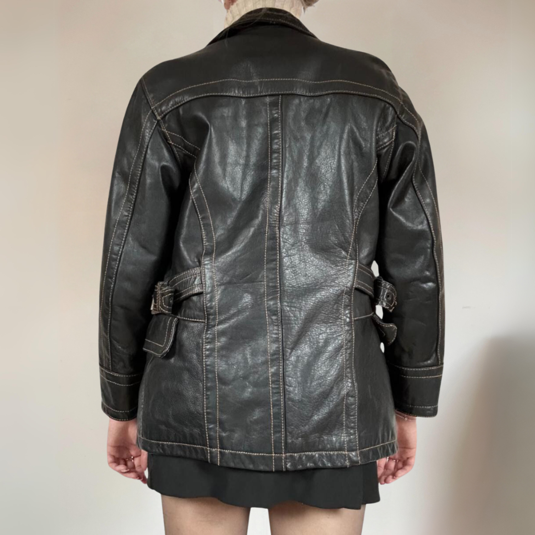 Vintage Leather Jacket UK 8