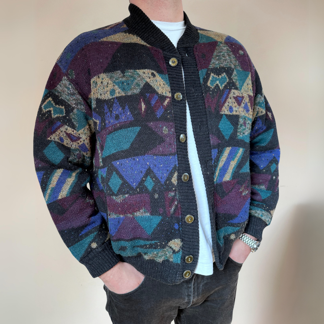 Wool & Mohair Mix Italian Mens Jacket Size L