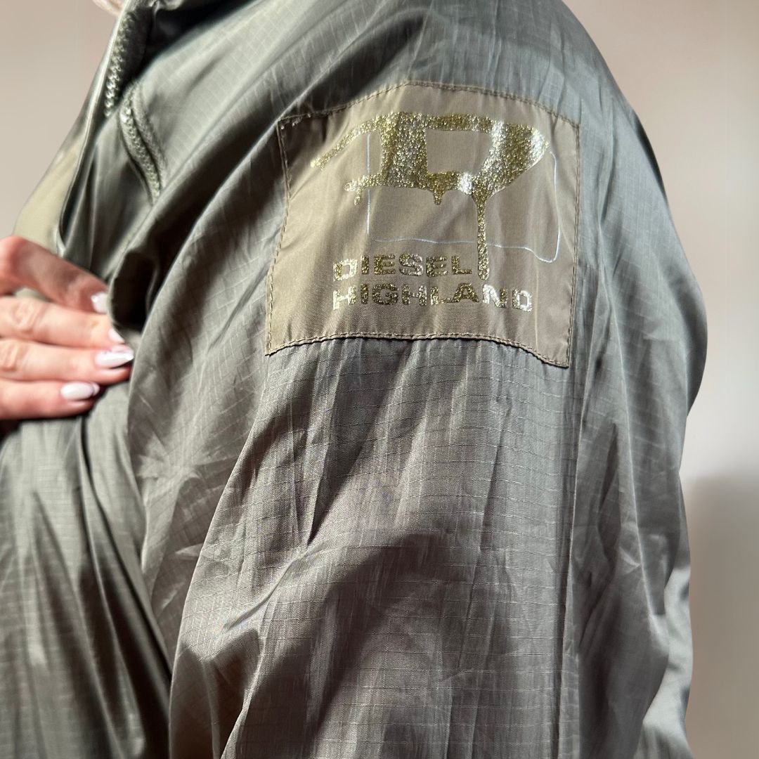 Diesel Reversible Khaki Bomber Jacket UK14