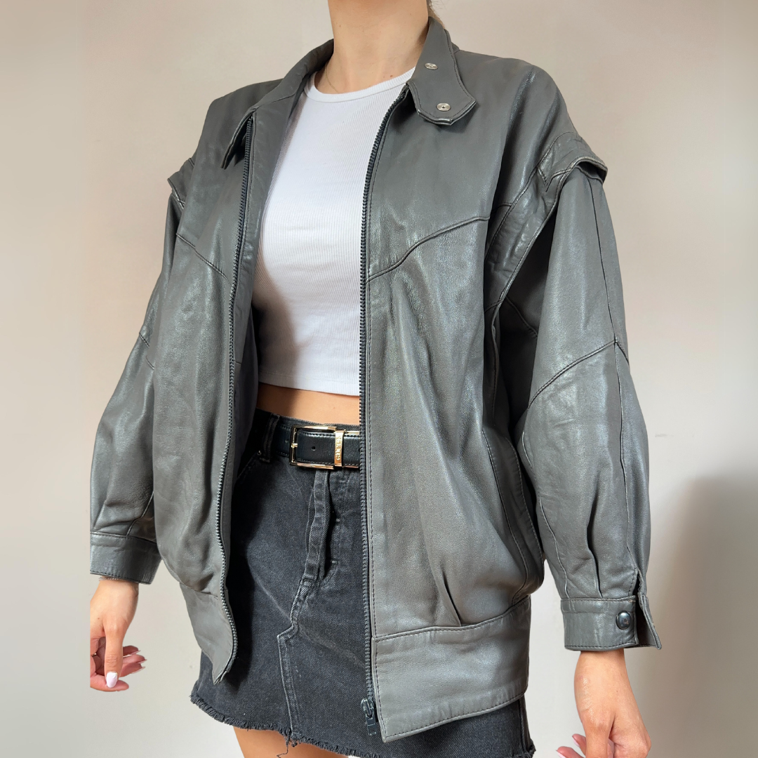 Grey Bomber Jacket