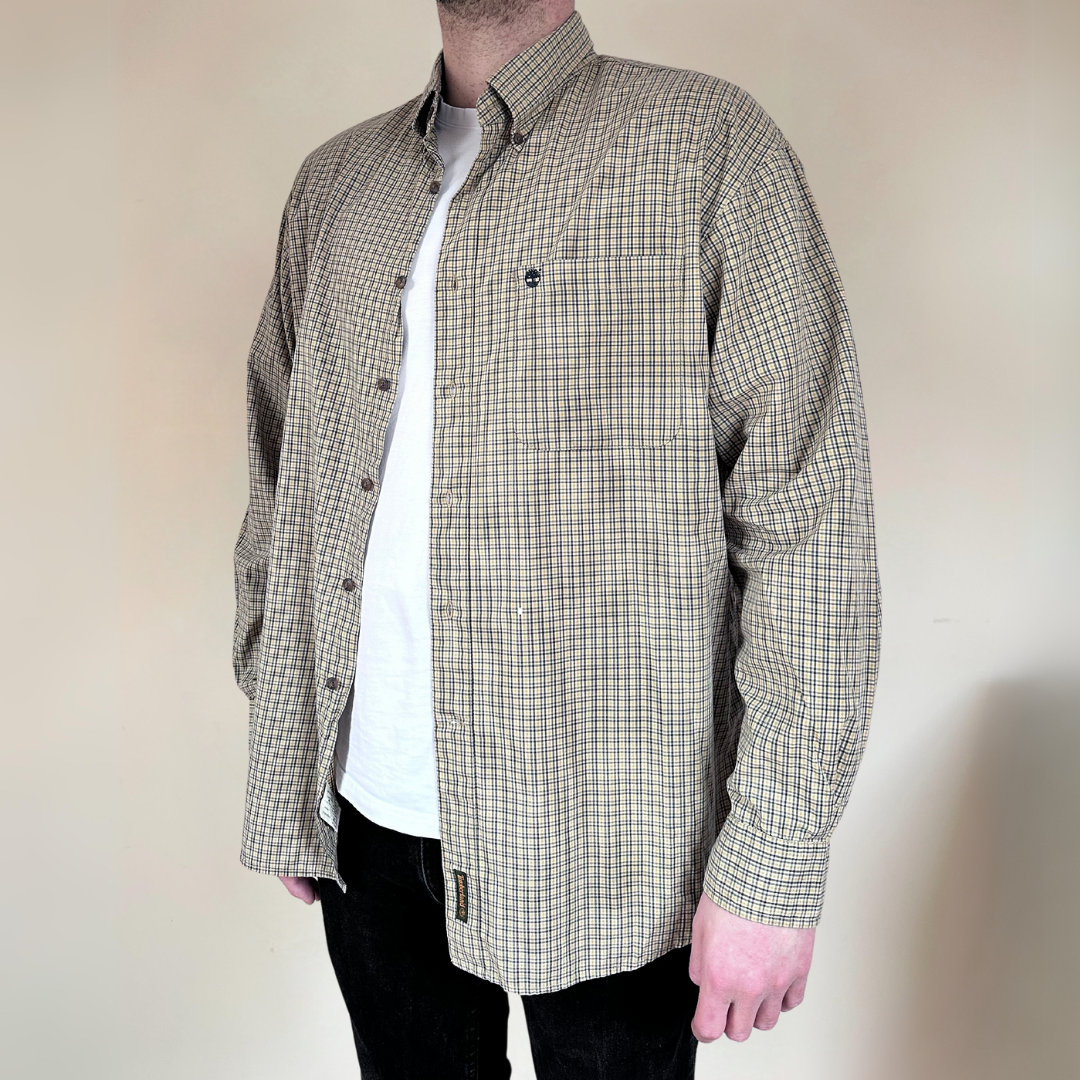 Timberland Plaid Mens Shirt Size XL