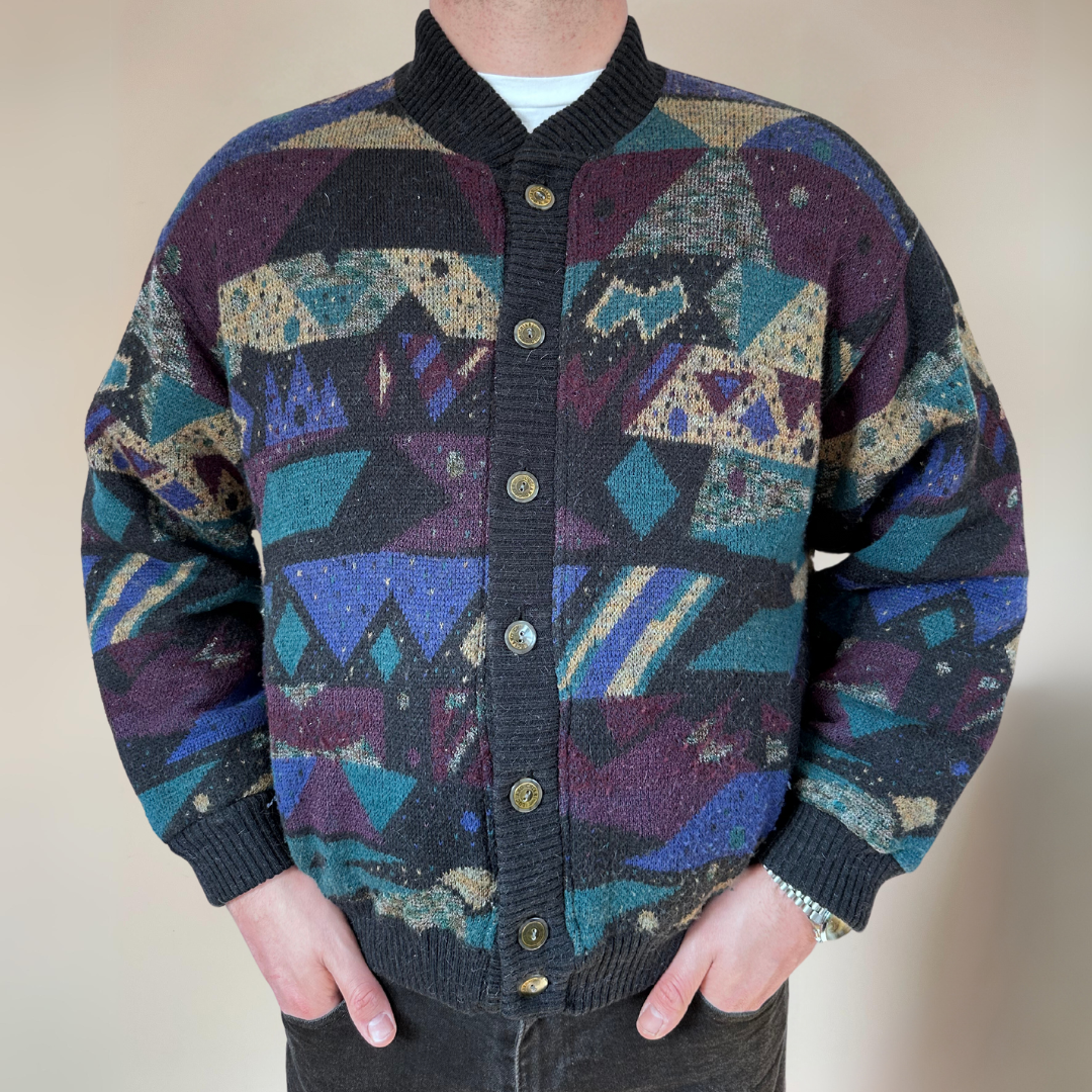 Wool & Mohair Mix Italian Mens Jacket Size L