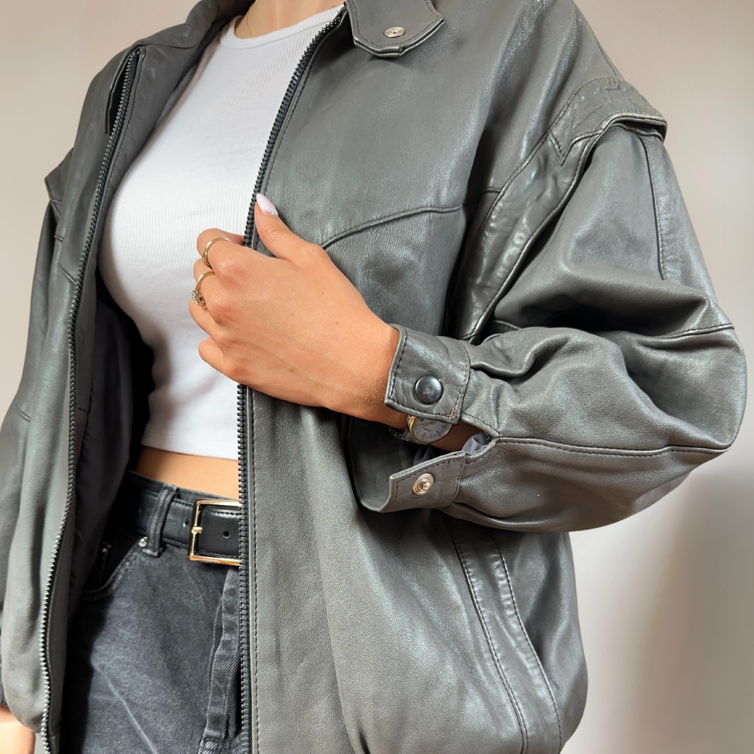 Grey Bomber Jacket
