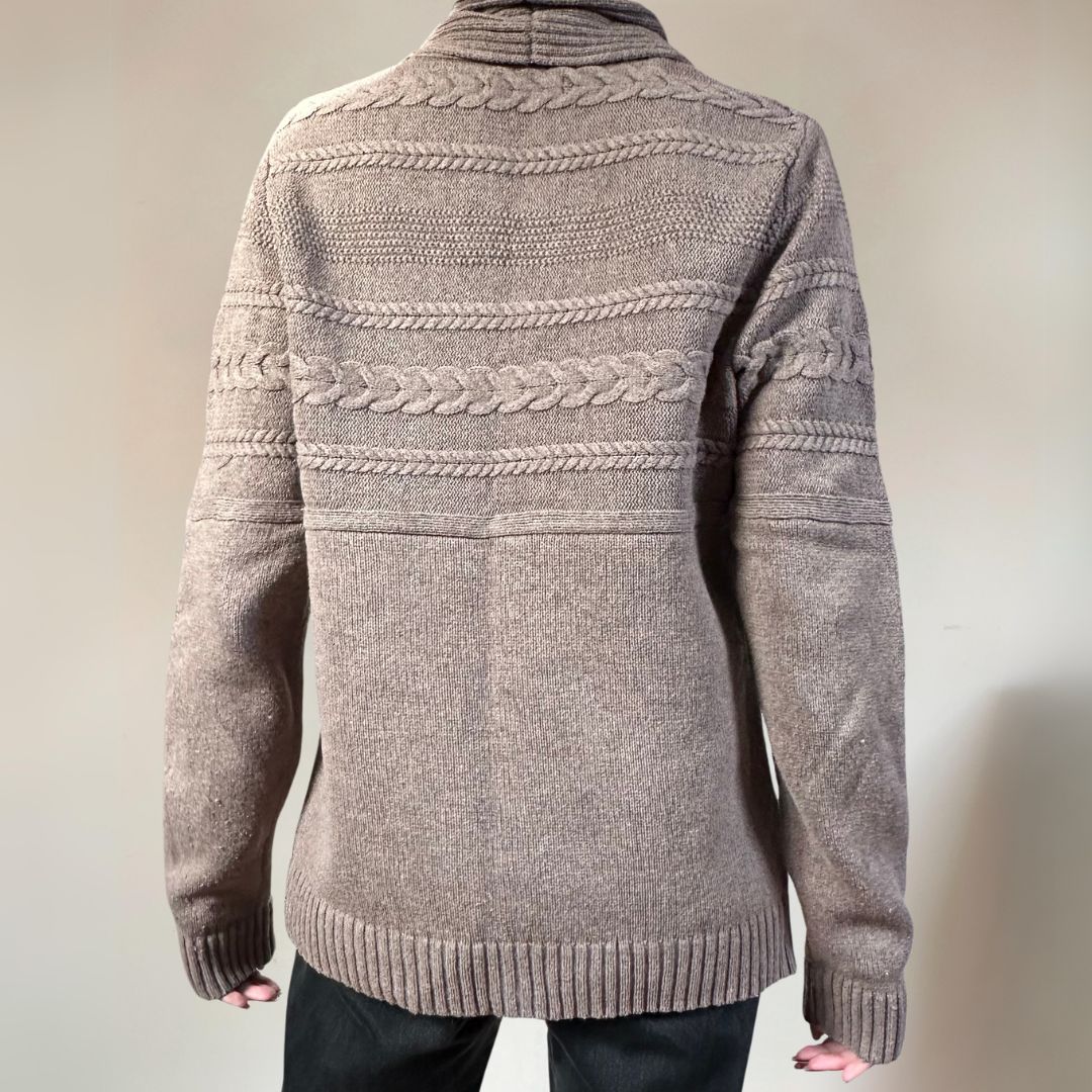 Cable Knit Neutral Vintage Jumper UK12