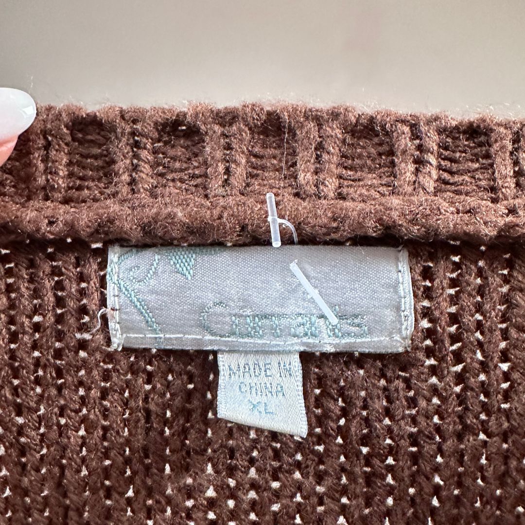 Brown Cardigan UK14