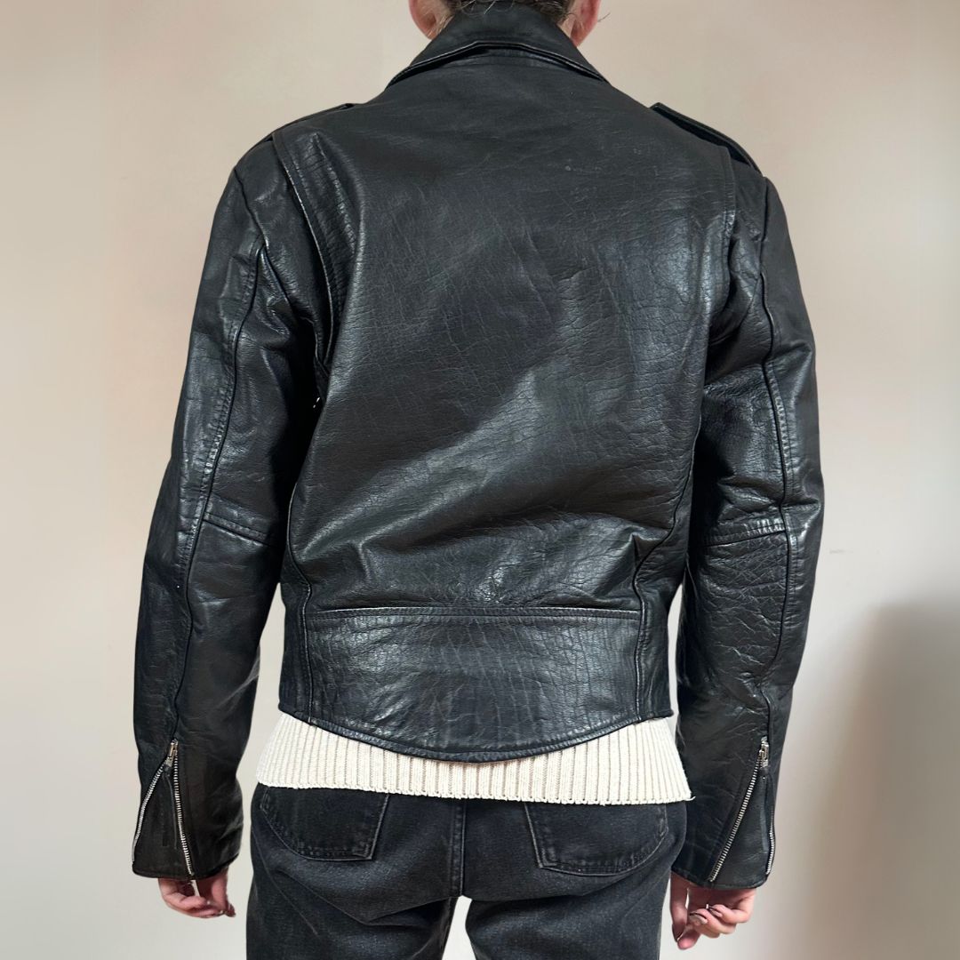 90s Vintage Leather Jacket UK10