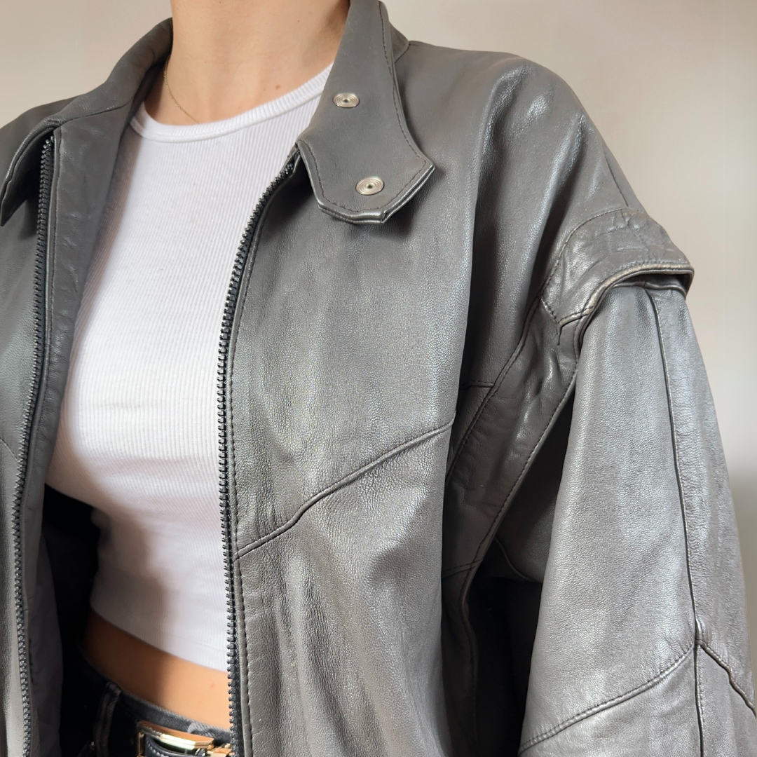 Grey Bomber Jacket