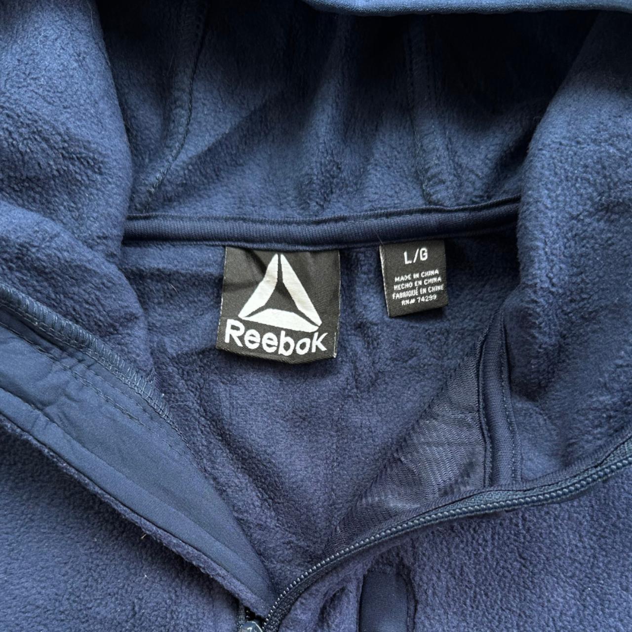 Reebok Navy Fleece Hoodie Size L