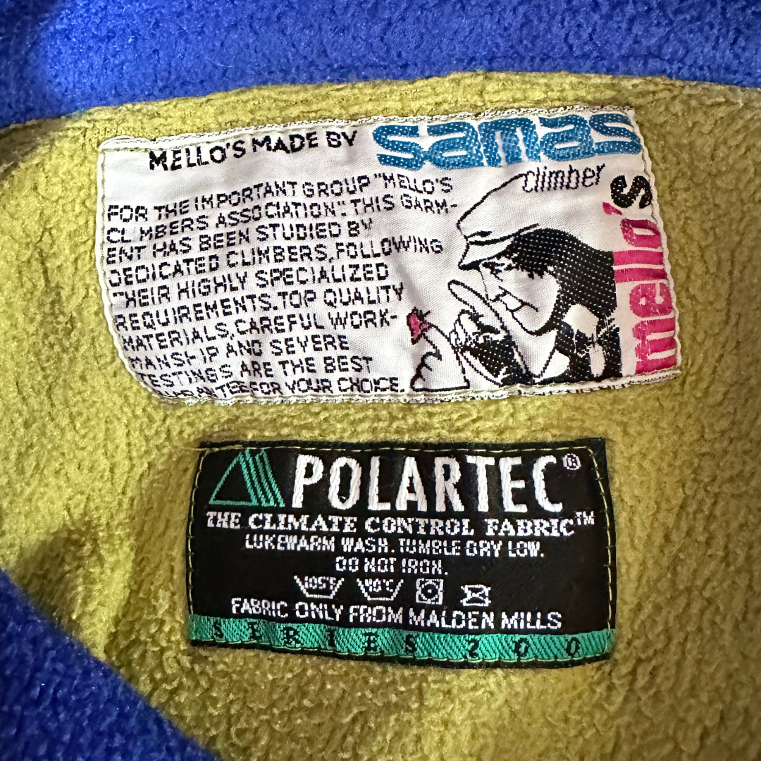 Lime & Blue Mens 90s Fleece Size L