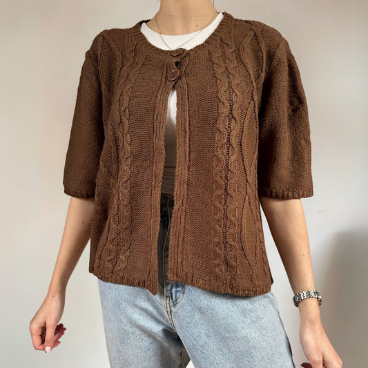 Brown Cardigan UK14