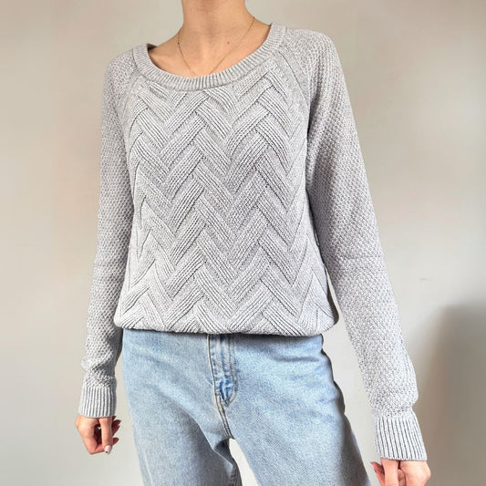 Grey Knit Jumper UK12