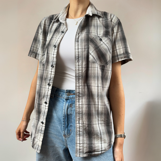Levi's Y2K Mens Plaid Short Sleeved Shirt Size M