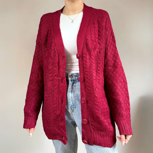 Fuschia Cardigan UK16