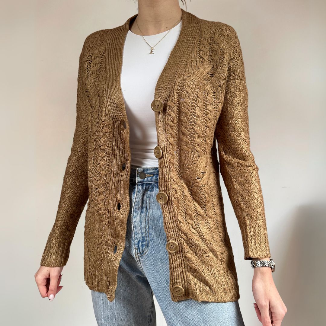 Caramel Cardigan UK12