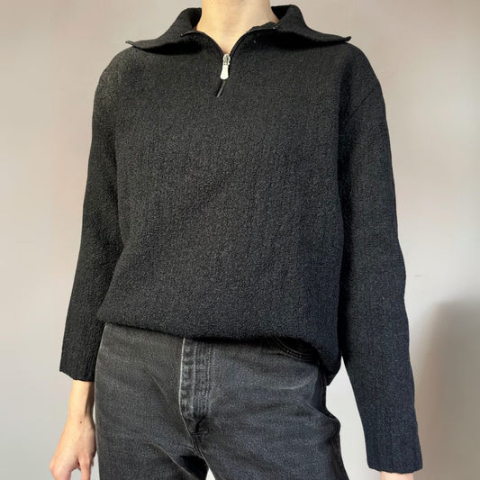 Calvin Klein Black Half Zip UK8