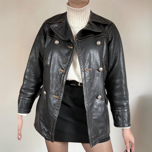 Vintage Leather Jacket UK 8