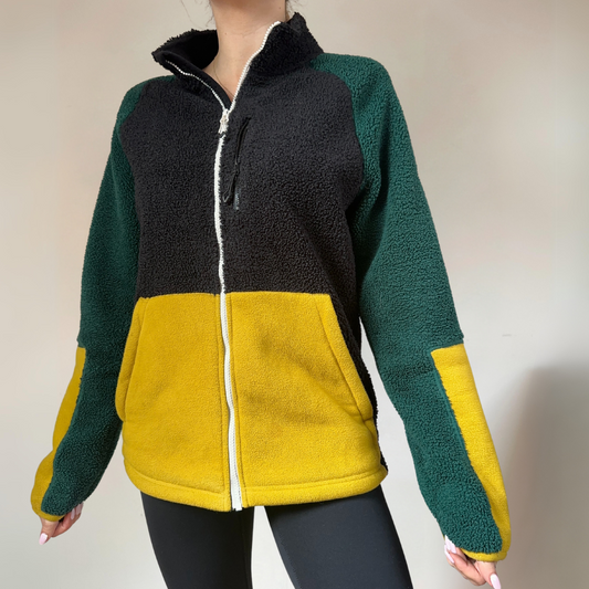 Black, Yellow & Green Funky Fleece Mens Size M