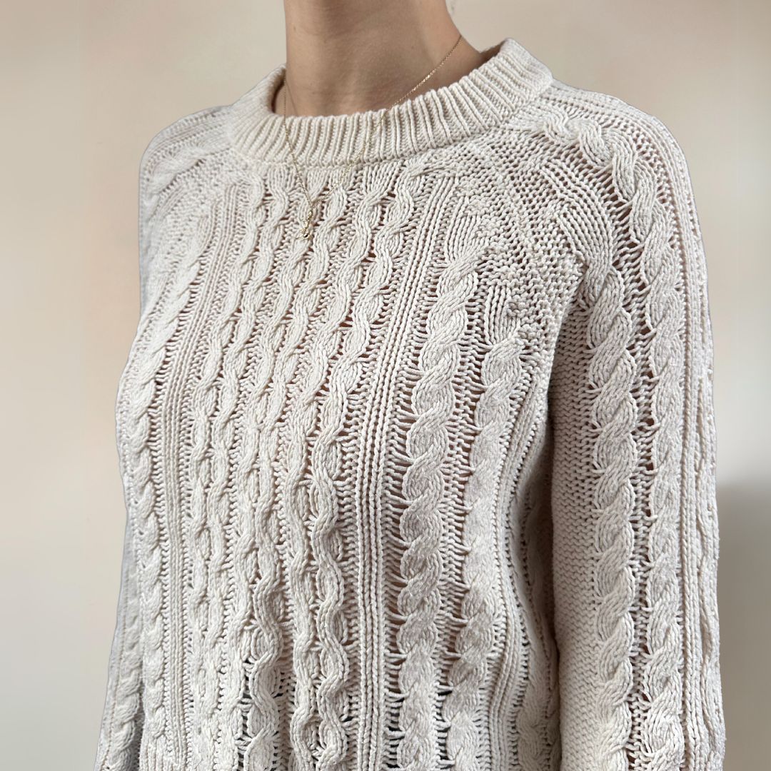 Cream Cable Knit Jumper UK10