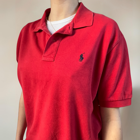 Ralph Lauren Red Mens Polo Shirt Size M