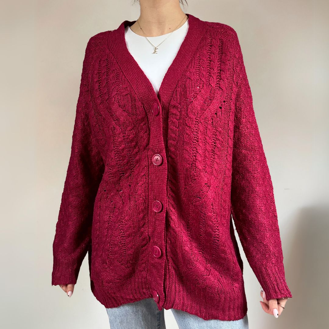 Fuschia Cardigan UK16