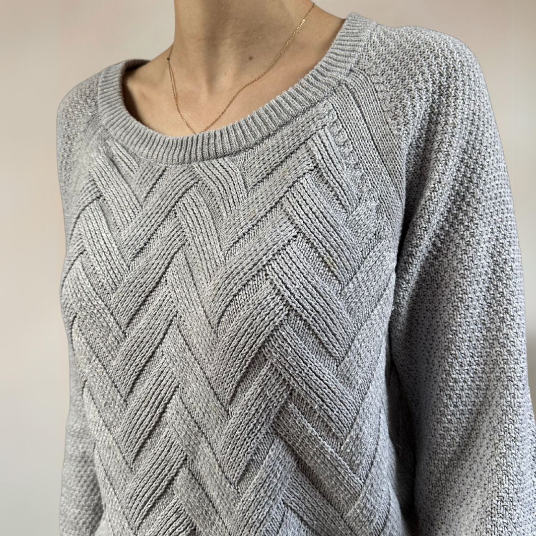 Grey Knit Jumper UK12