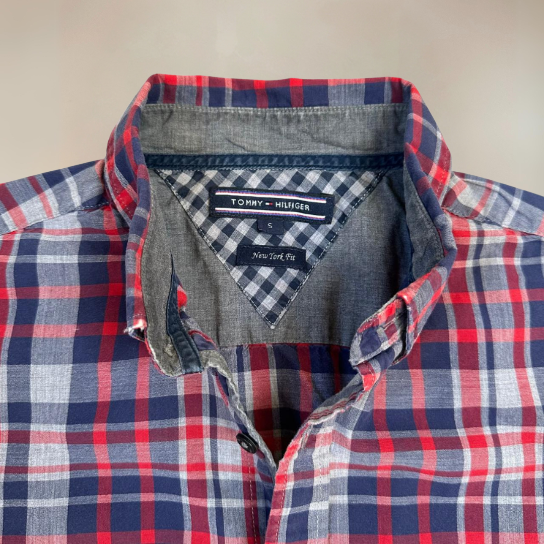 Tommy Hilfiger Plaid Mens Shirt Size S