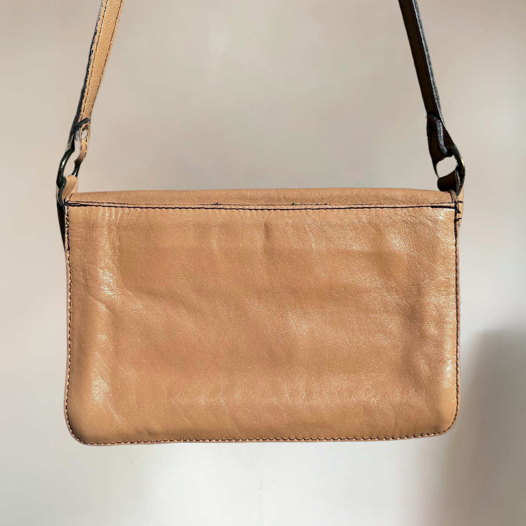 Tan Rectangle Vintage Bag