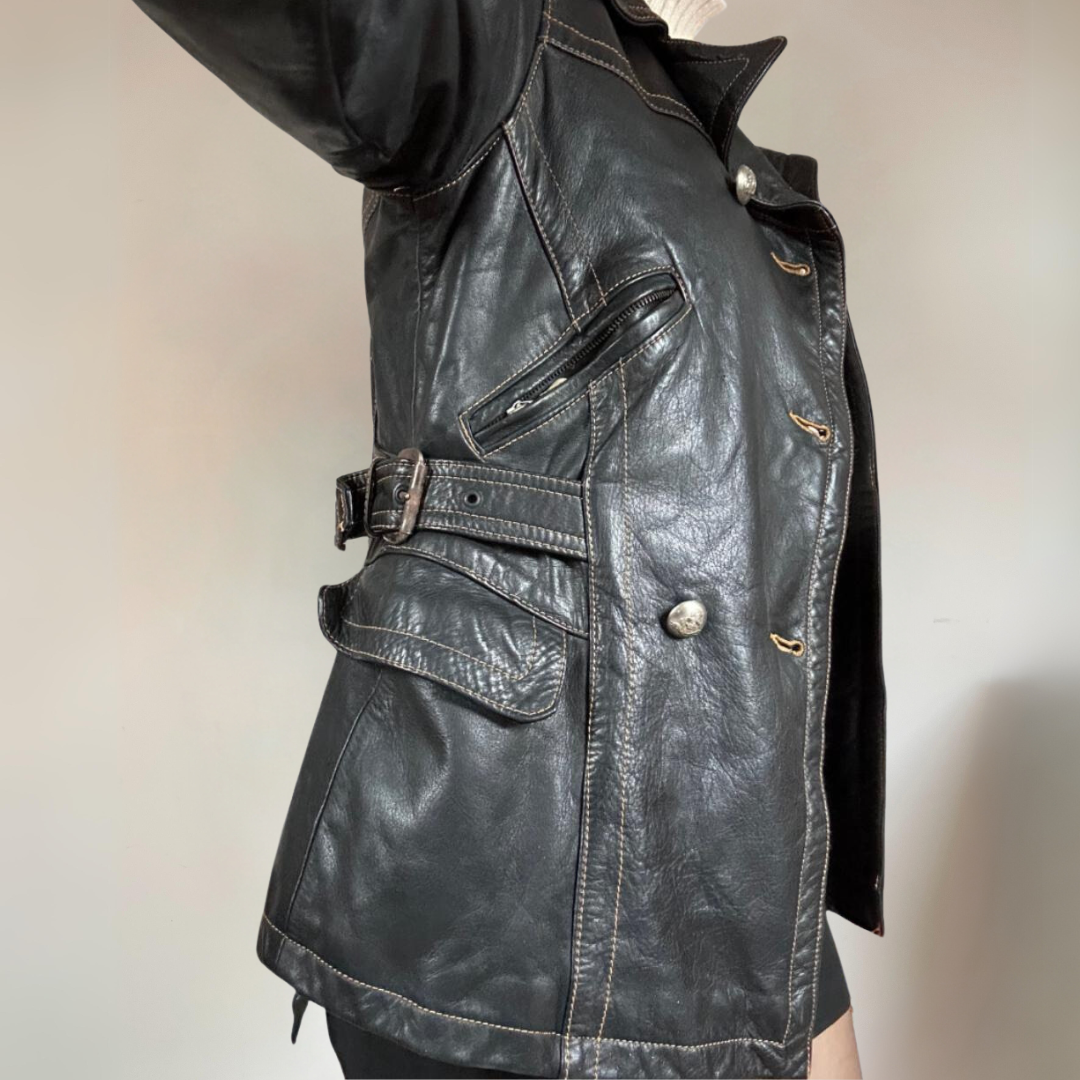 Vintage Leather Jacket UK 8