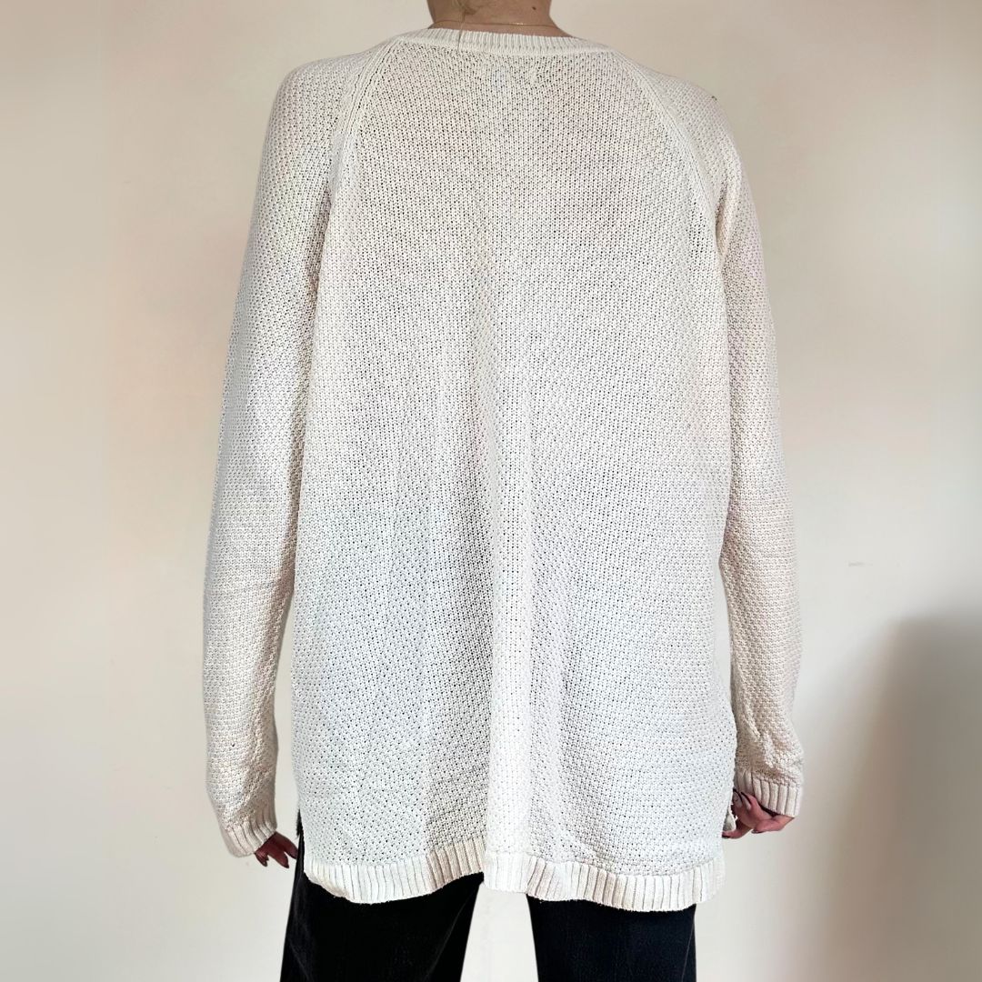 Cable Knit Cream Jumper UK18