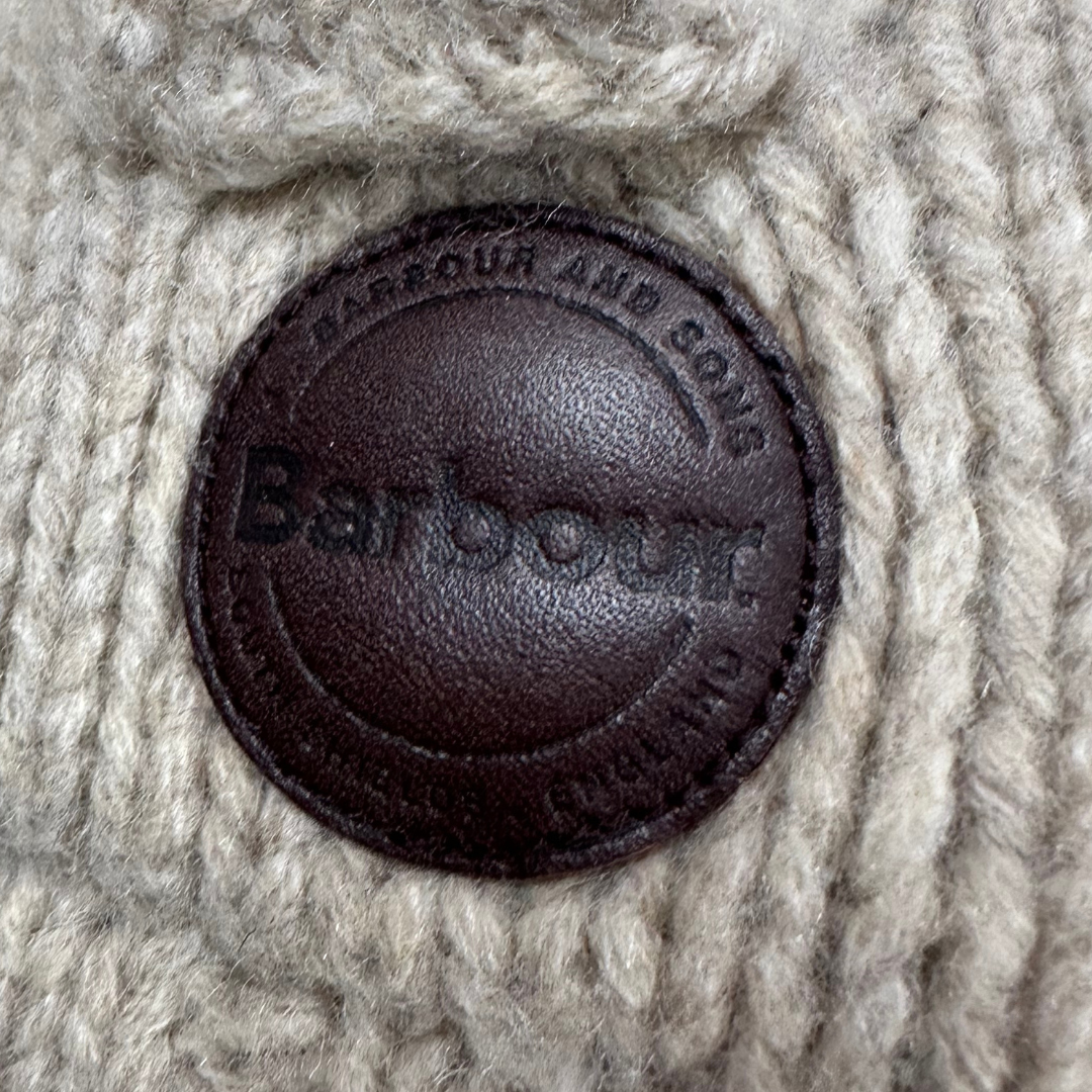 Barbour Wool Nude Zip Up Jumper Size UK14