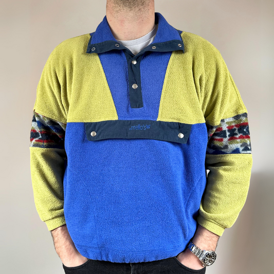 Lime & Blue Mens 90s Fleece Size L