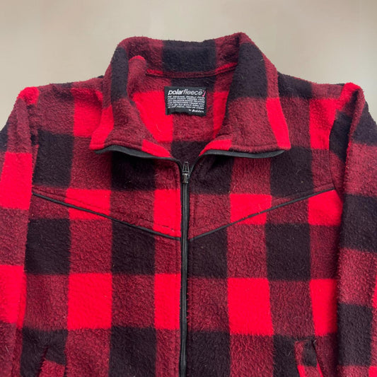 Mens Checked Fleece Jumper Size S