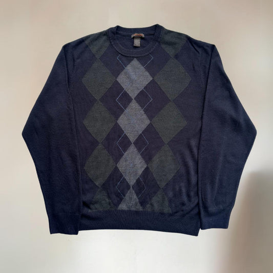 Vintage Argyle Jumper Mens Size XL