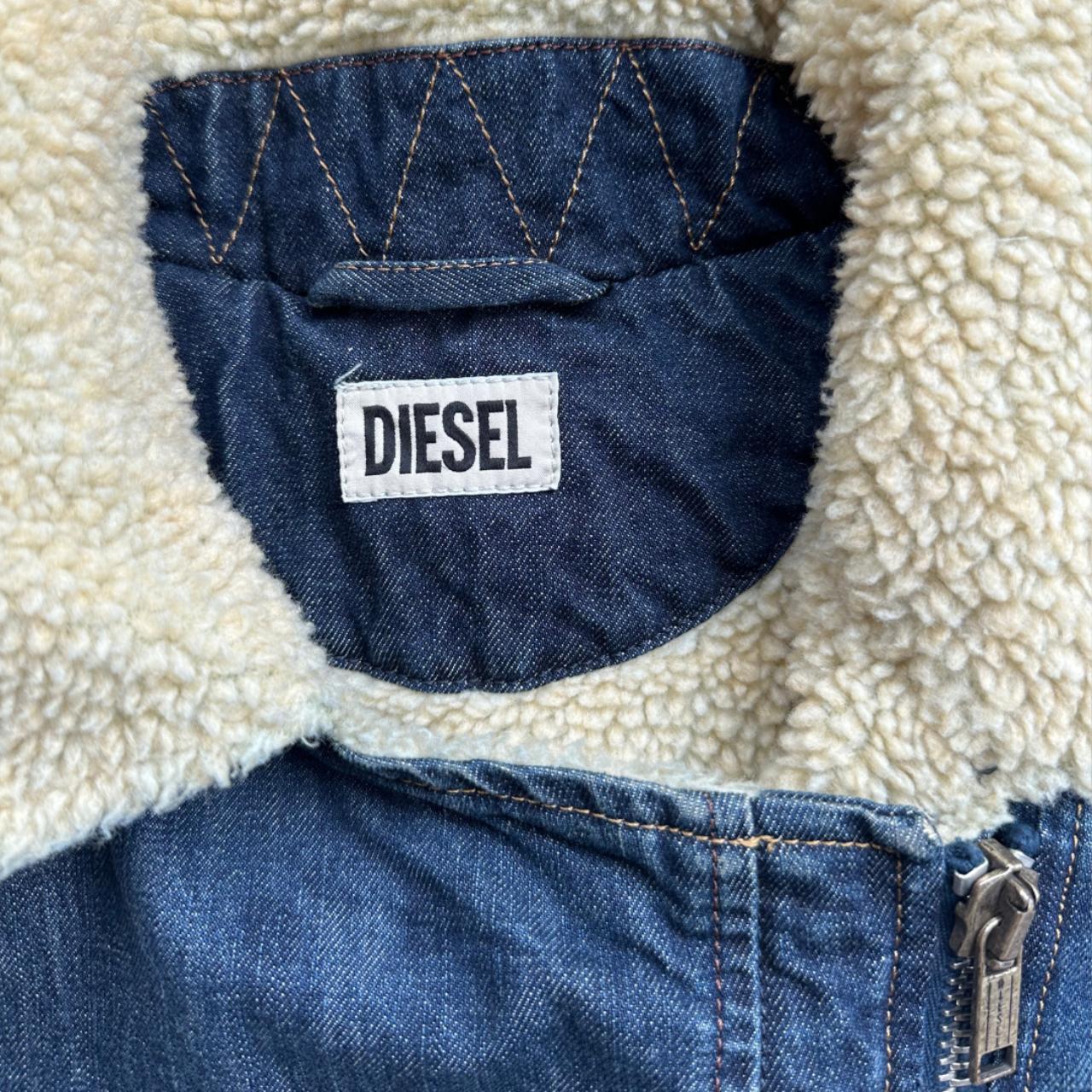 Diesel Denim Sherpa Vest Jacket Size S