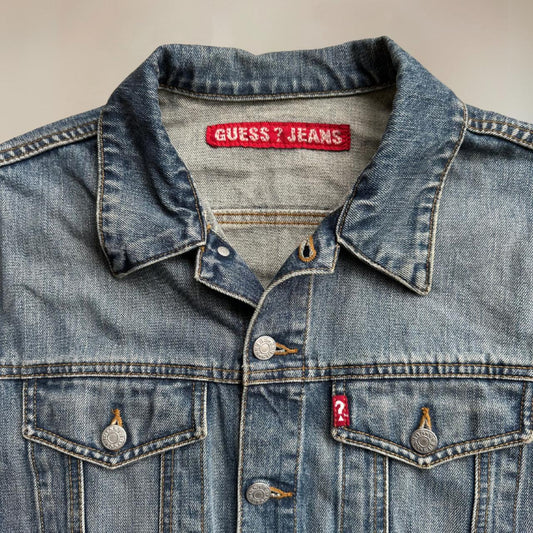 90s Guess Women's Denim Jacket Size UK10