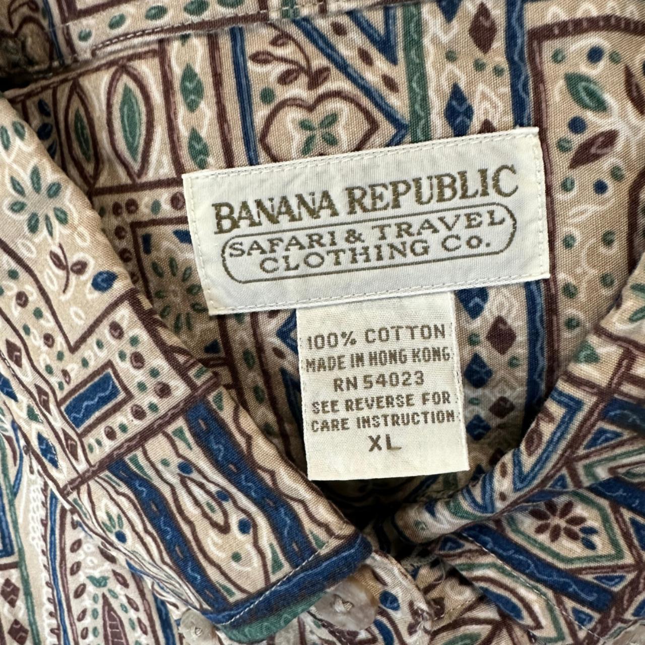 80s Banana Republic Men's Shirt Size XL