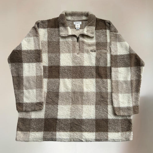 Vintage Mens Checked Fleece Size XXL