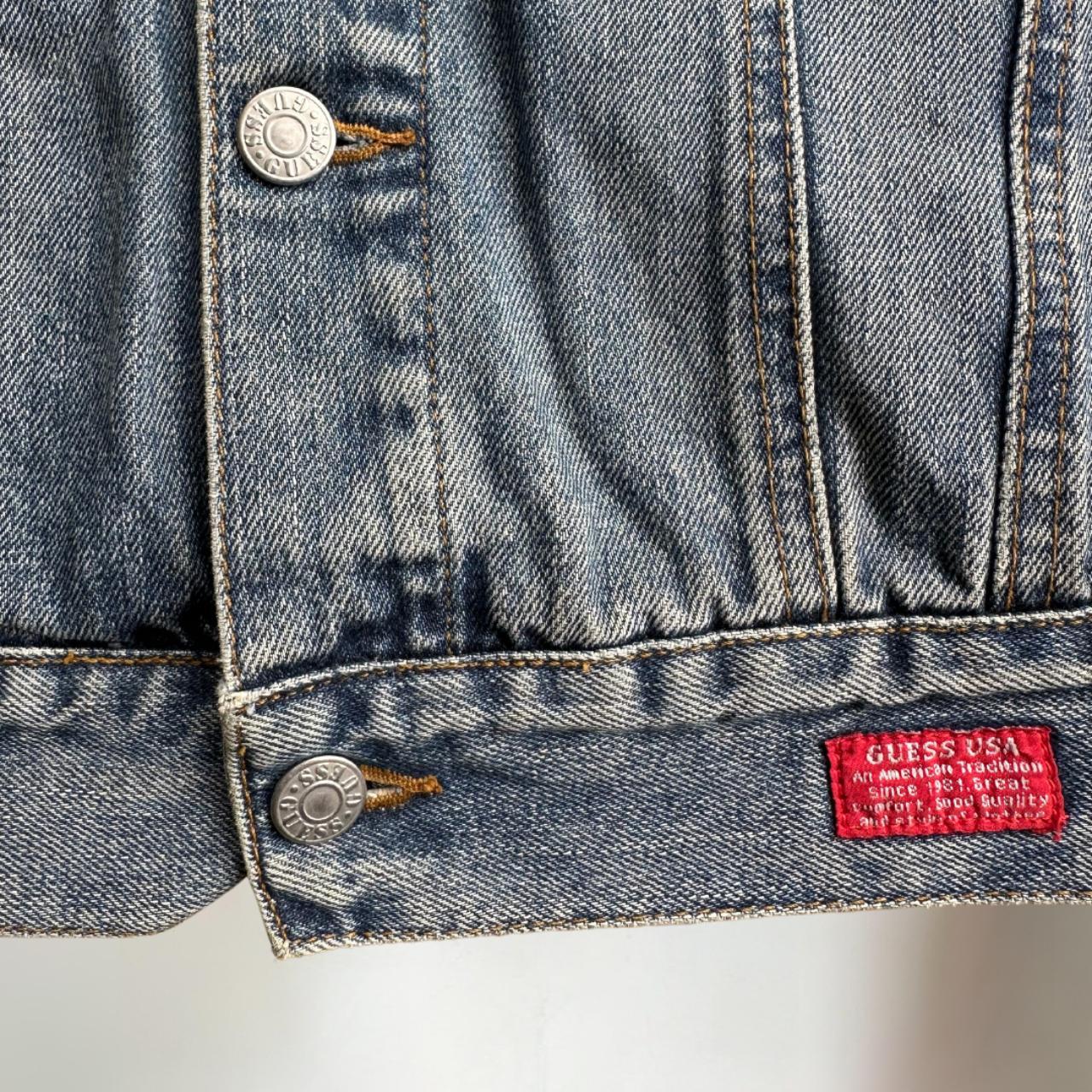 90s Guess Women's Denim Jacket Size UK10