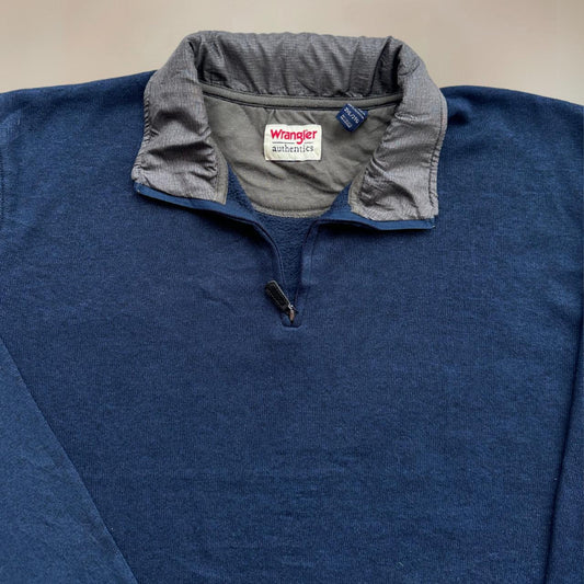 Wrangler Navy Half Zip Size XXL