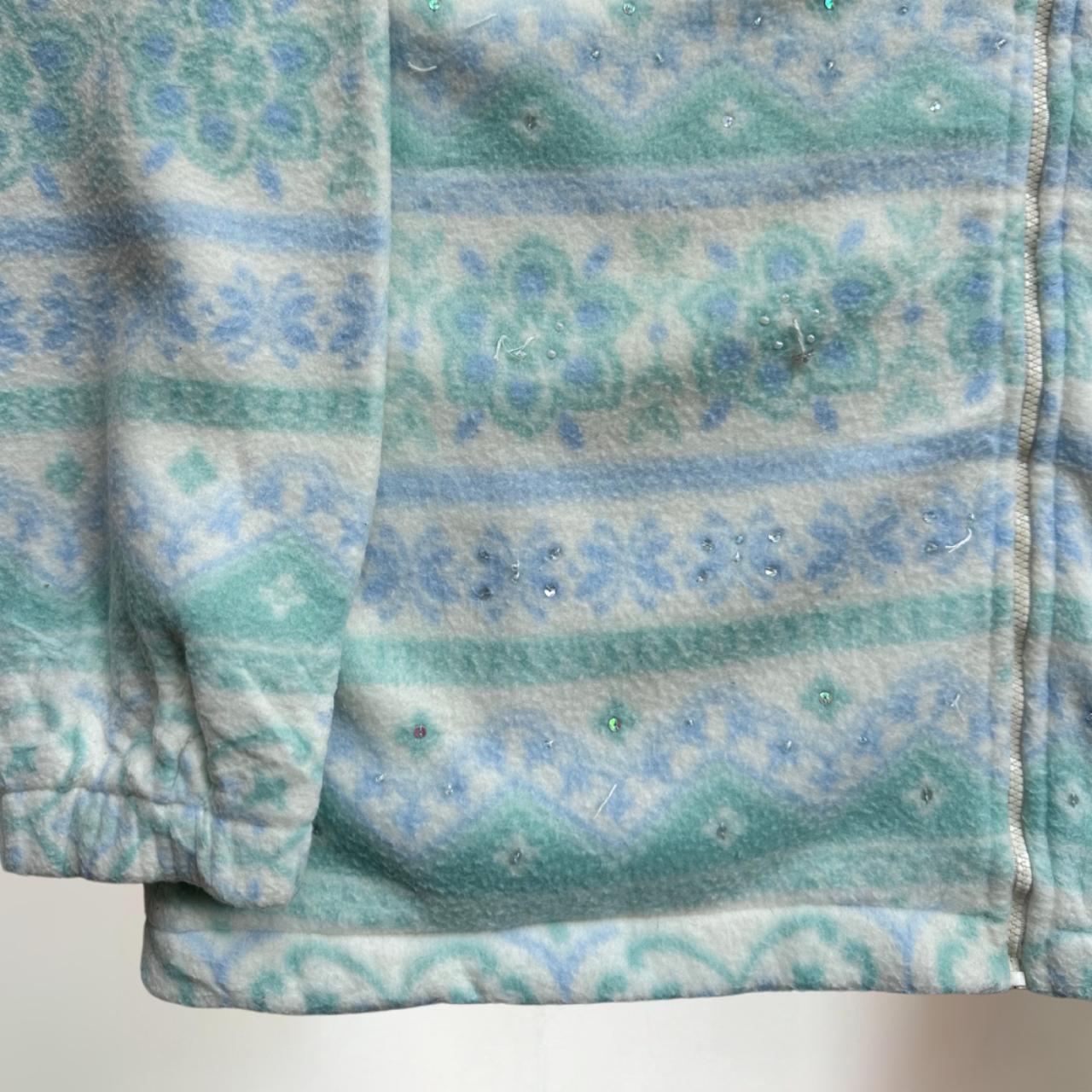Funky Vintage Beaded Fleece Size M